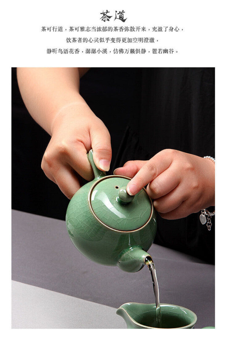 Longquan Celadon Kung Fu Teapot Creative Ceramic Tea Making Di Yao Mei Ziqing
