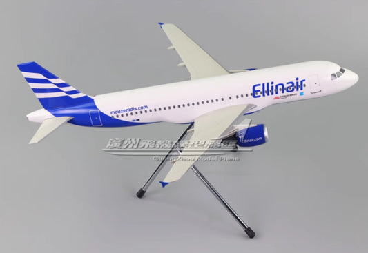 1:100 38CM Ellinair AIRBUS A320-200 Passenger Plane ABS Plastic Aircraft Model