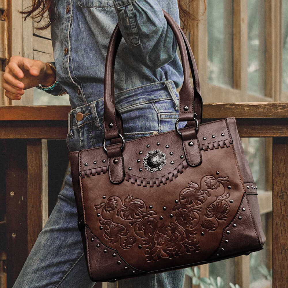 Women Tote Bags Leather Concealed Carry Purse Handle Shoulder Handbag Bag Wallet