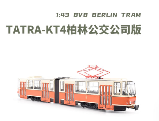 1:43 PremiumClassixxs BVB Berlin 1987 TATRA-KT4 Tram Passenger Car Diecast Model