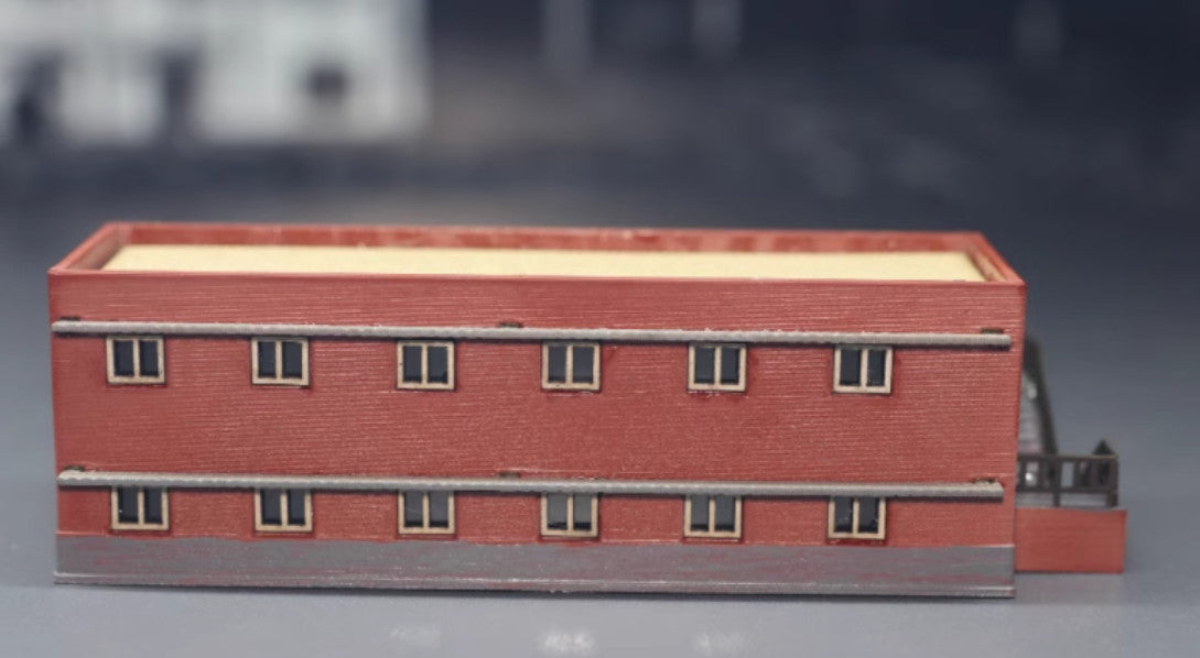 1/160 Train Station Model Scene Assemble Model Ornaments Not Colored