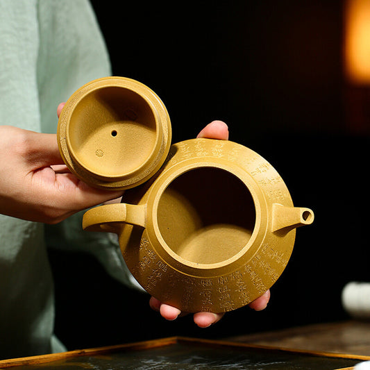 220ML original ore yixing zisha duan clay pottery Words Hanzi Teapot tea pot