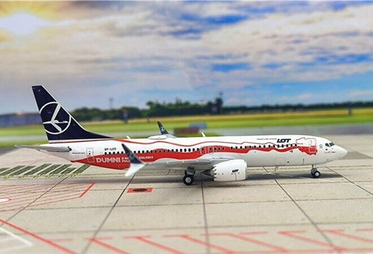 1:400 JC Wings LOT BOEING 737 MAX 8 Passenger Airplane Diecast Aircraft Model