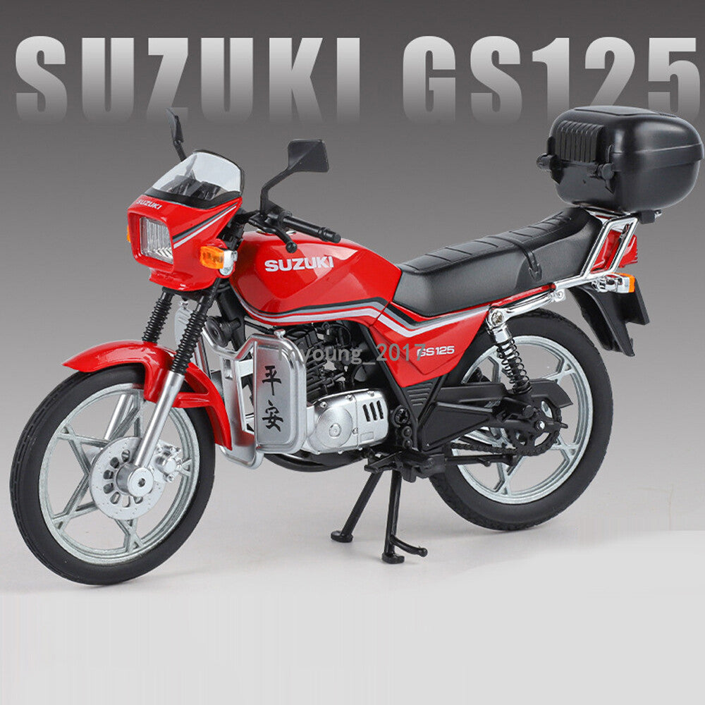 1/12 1998 Suzuki GS125 Motorcycle Model Diecast Toy Motorcycle for Kids Boys