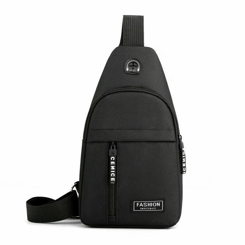 Men Nylon Shoulder Bags Sling Bag Sport Shoulder Chest Canvas Messenger Bag