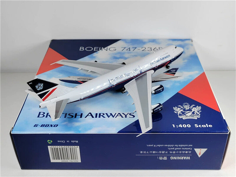 Phoenix BRITISH AIRWAYS for Boeing 747-236B G-BDXO 1:400 plane Pre-built Model