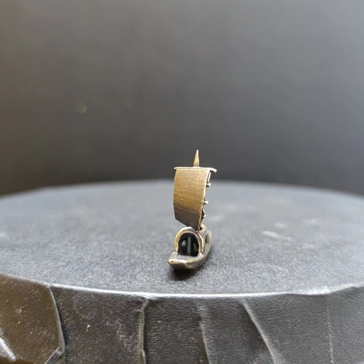 Copper Bonsai Suiseki Micro Landscape Decoration:sailboat