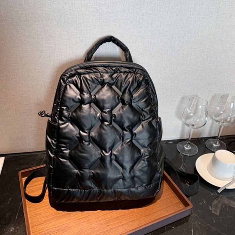 Backpack Nylon Space Padded Student School Big Shoulder Bag Luxury Handbag Blue