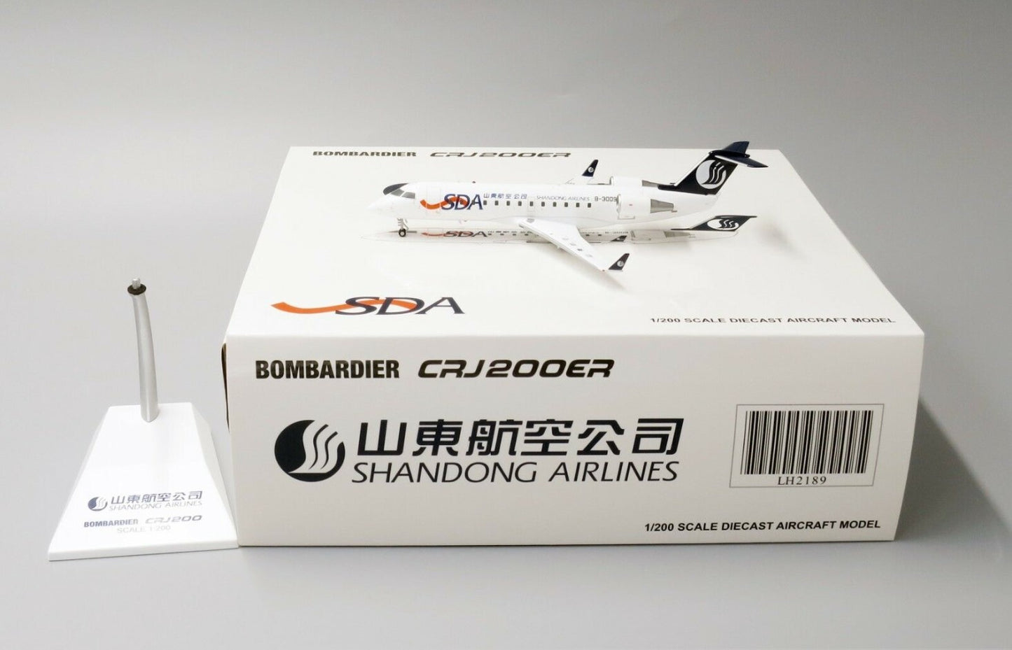 1:200 JC Wings Shandong Airlines CRJ-200 Passenger Plane Diecast Aircraft Model