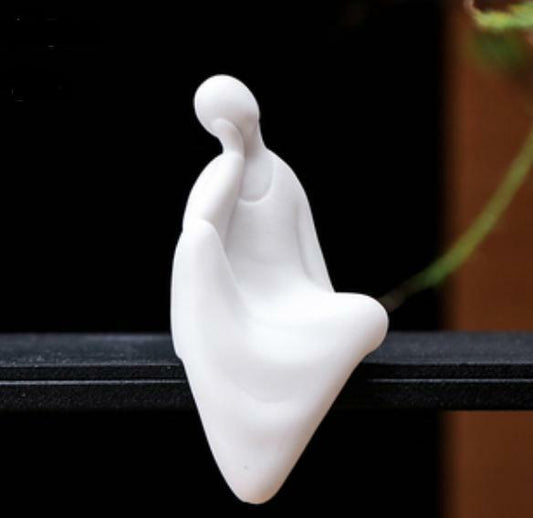 3.1" Chinese White Porcelain Ceramics Buddhism Buddha Figurine Statue Statues