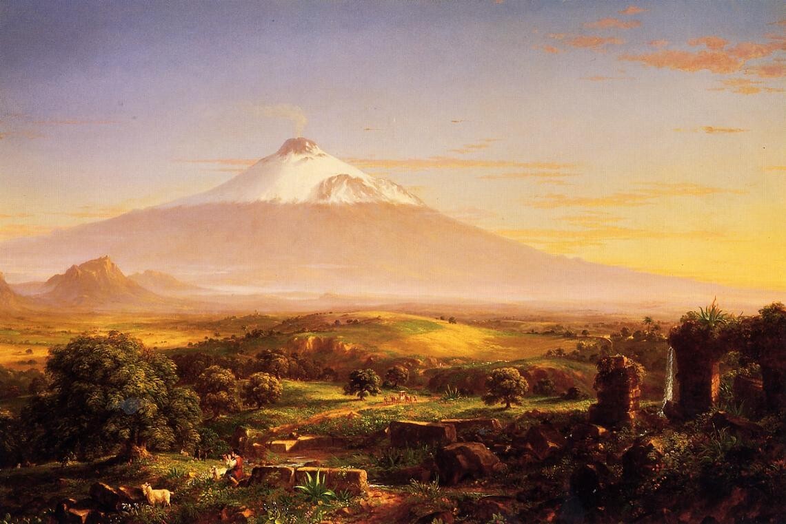 Dream-art Oil painting Mount-Etna-1842--Cole-Oil-Painting nice landscape