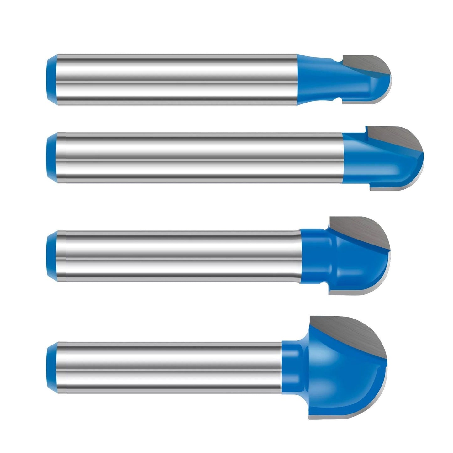 4PCS/Set 1/4 Inch Shank Round Nose Router Bit Core Router Bit Replacement