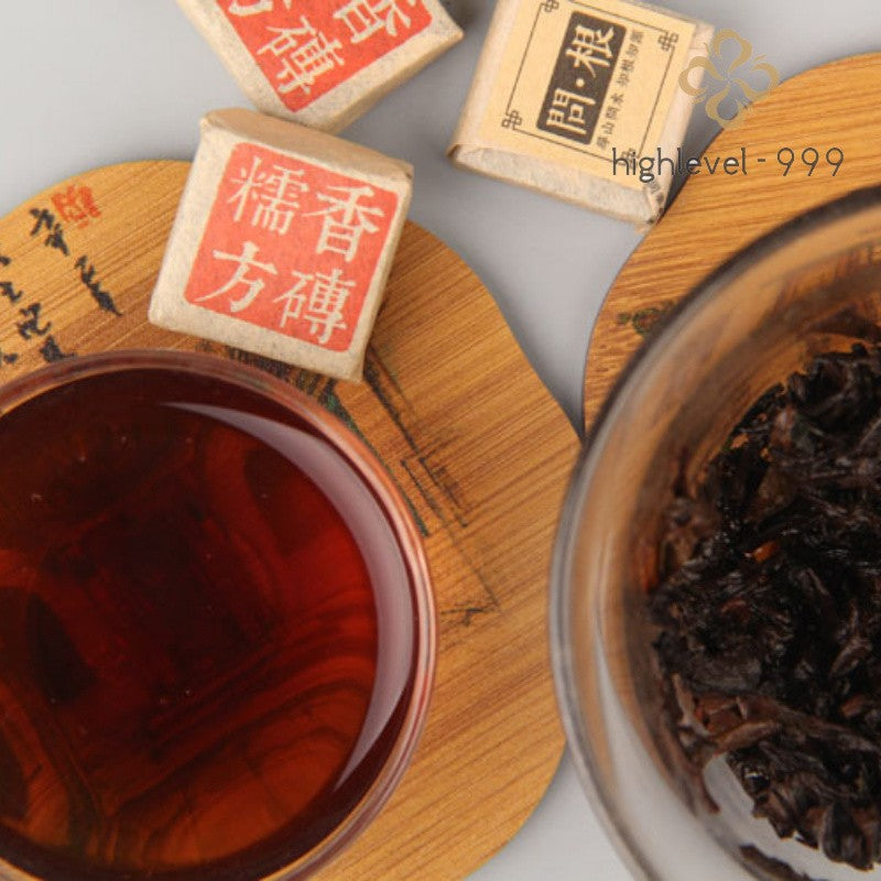 500g Early Spring Ripe Pu'er Square Brick Yunnan Sticky Rice Aroma Compressed