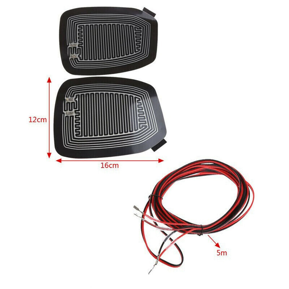 12V Car Rearview Mirror Heating Demister Side Glass Warm Heated Defogger Pad Mat