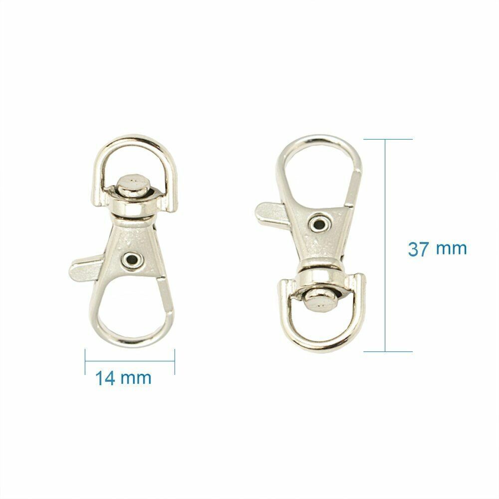 100Pcs/Lot Alloy Swivel Lanyard Snap Hooks Claw Clasps DIY Jewelry Making Supply