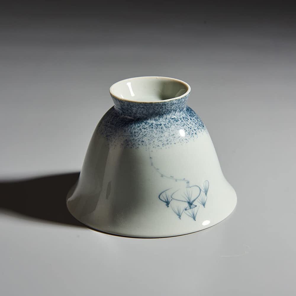 150ml Hand Painted Blue White Porcelain Gaiwan Ceramic Bowl Kung Fu Tea Set
