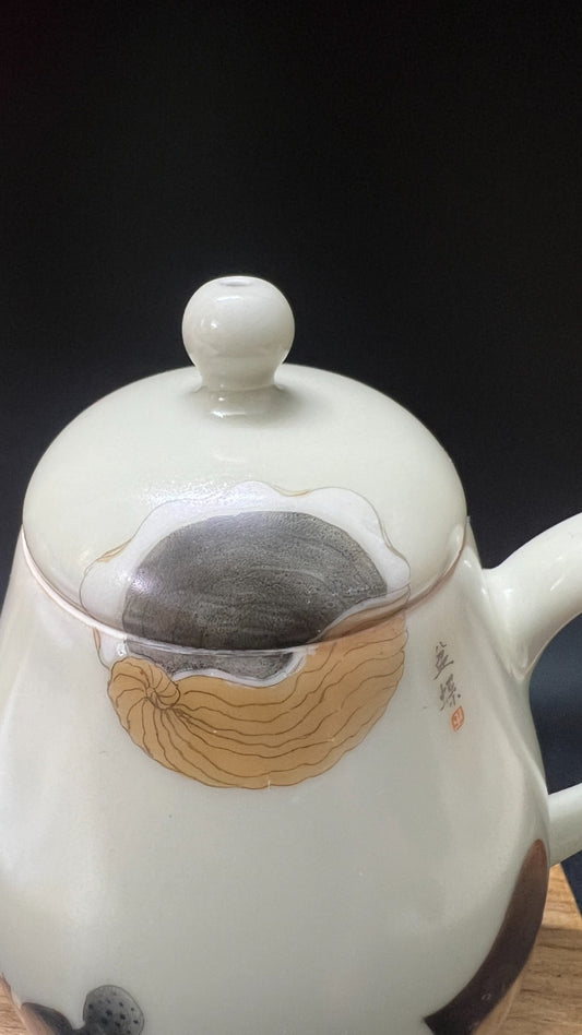 200cc chinese JingDeZhen Handmade Teapot hand-painted HaiCuo Gongfu Teapot