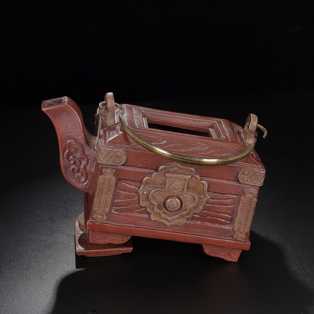 Chinese Yixing Zisha Clay Handmade Exquisite Teapot(百宝箱 底款:大明万历三十八年造)