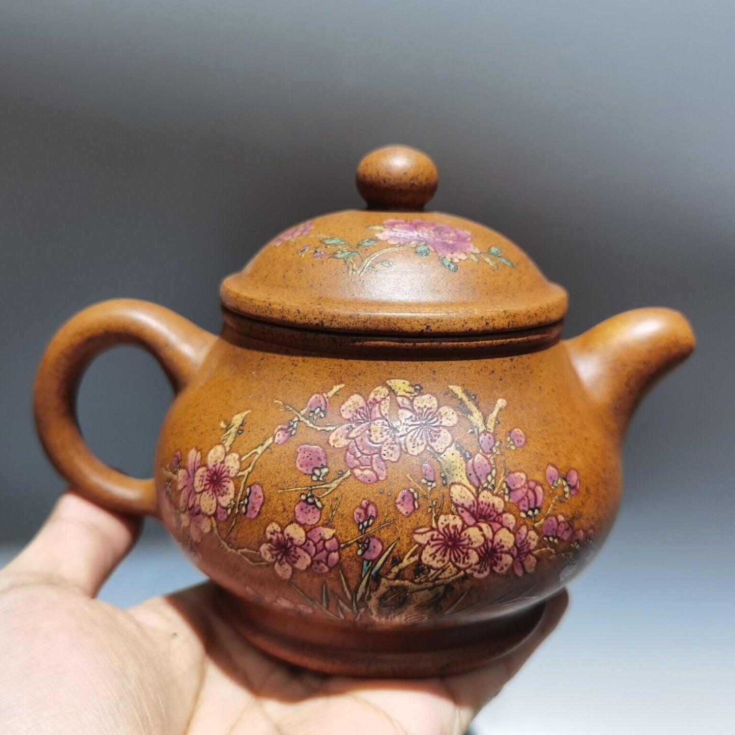 Vintage Chinese Yixing Purple Clay Teapot Zisha Ceremony Plum Blossom Teaware