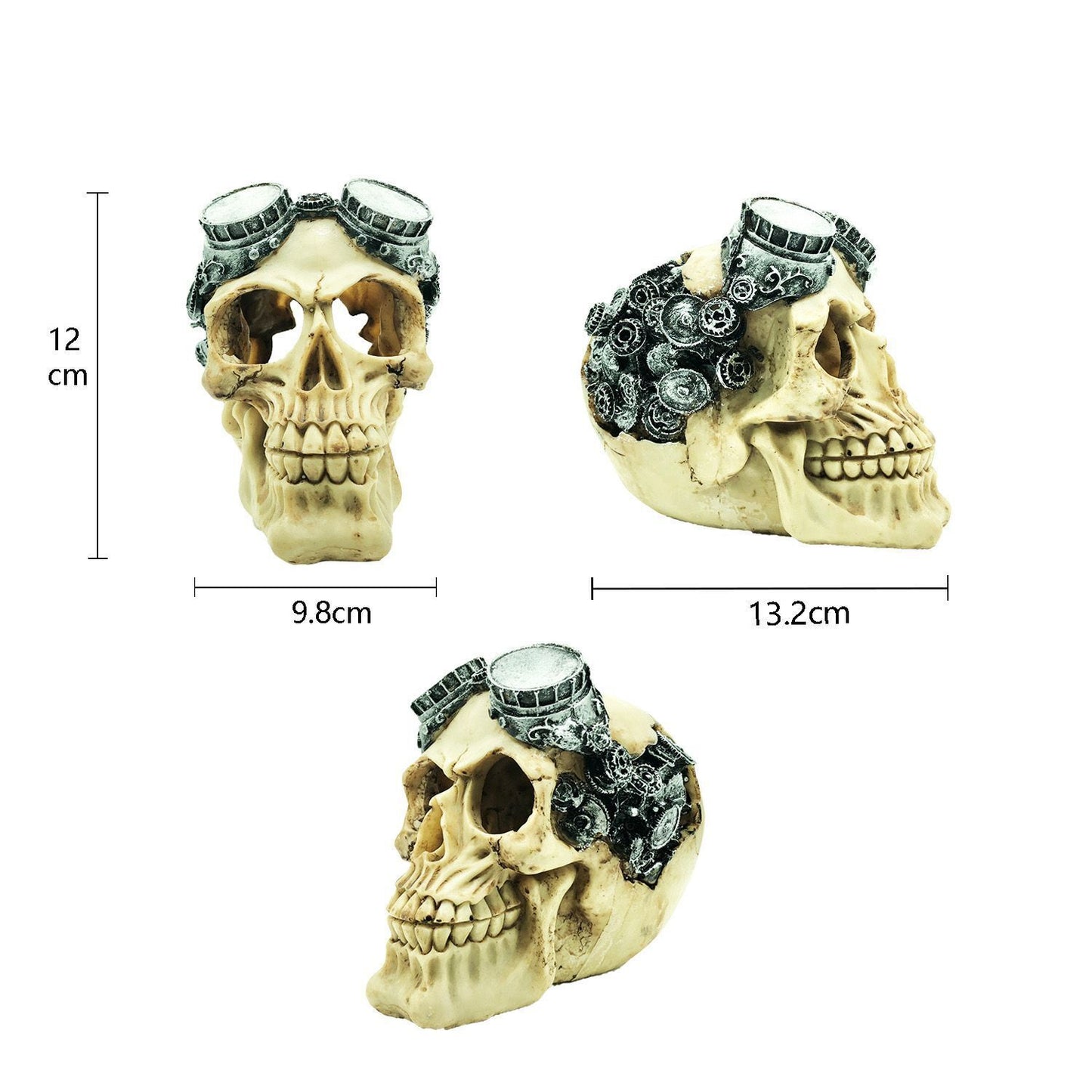 Simulation Head Skeleton Aquarium Resin Decorations Skull Bone Reptile Hide Cave
