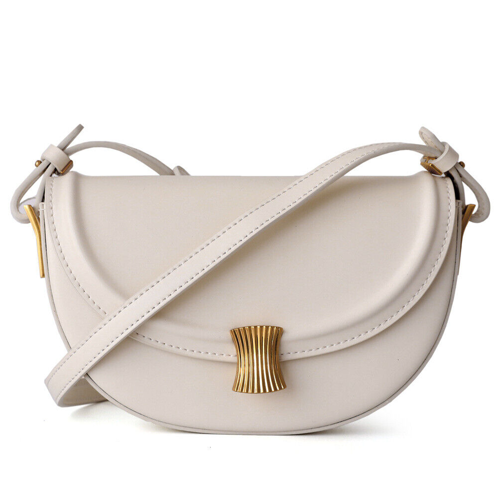 Small Mini Real Leather Flap Saddle Bag Shoulder Purse Clutch Crossbody Fasshion