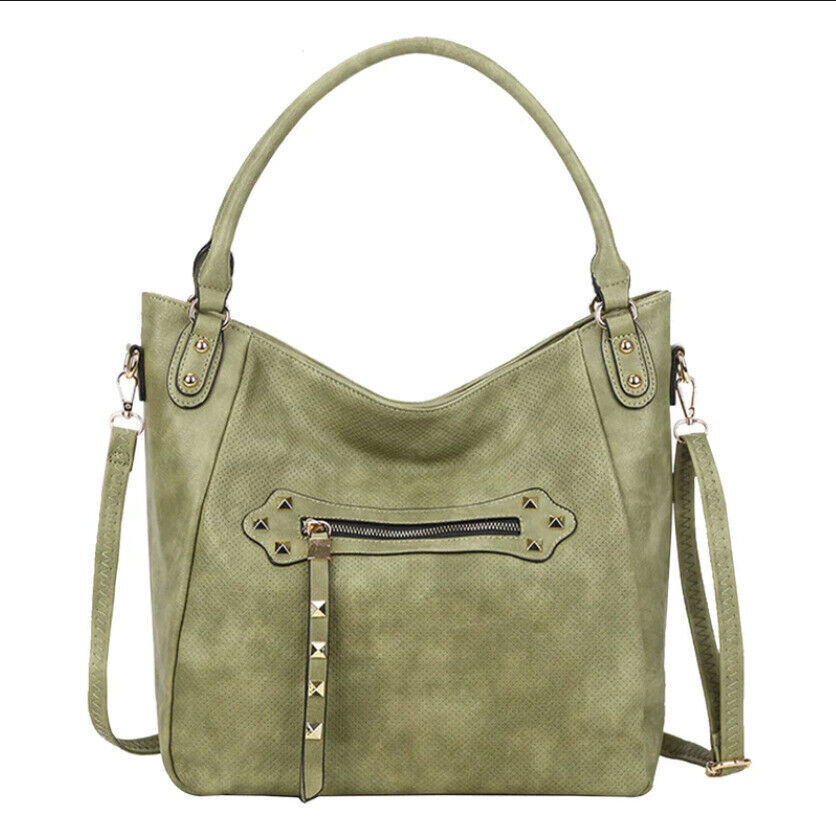 Celela Women Ladies Studs Tote Handbag Crossbody Bag Shoulder Tote Bag Purse US