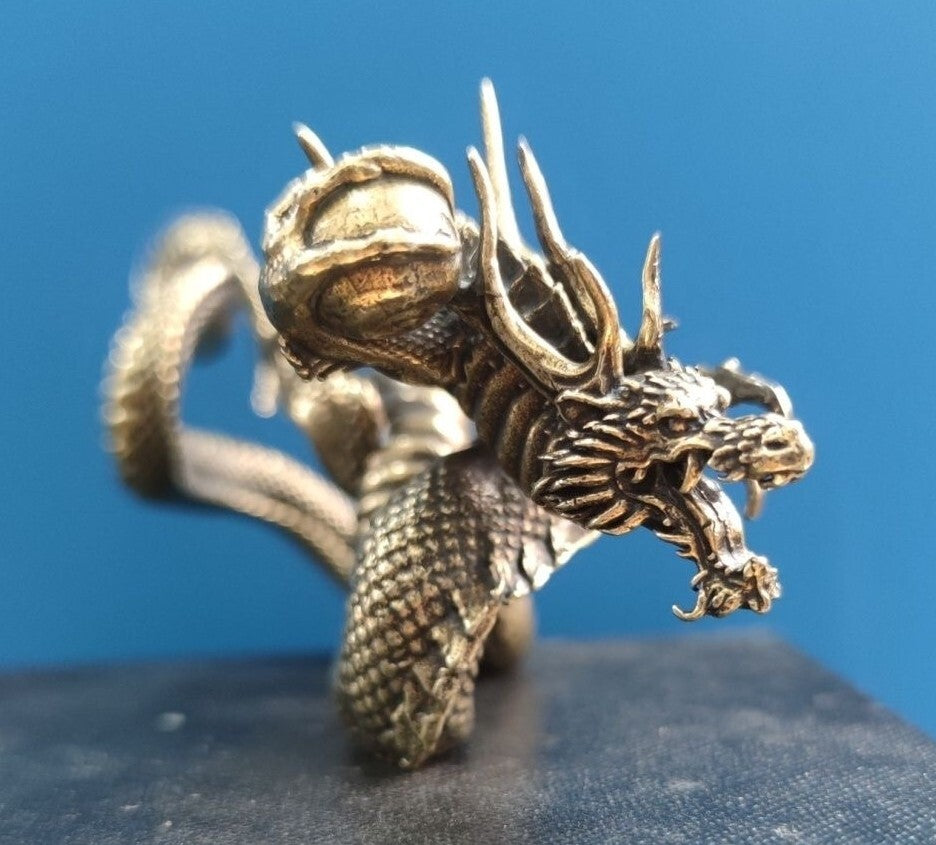 Brass Chinese Holy Dragon Statue Table Decor Collection