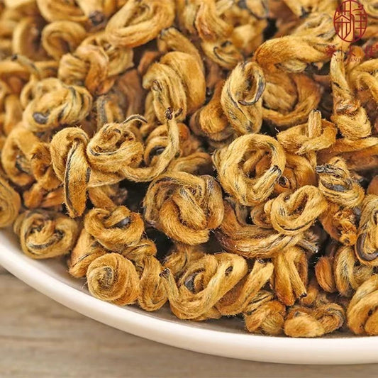 500g Yunnan golden snail black Tea Bi Luo Chun tea,Dian Hong JinSi Snail tea