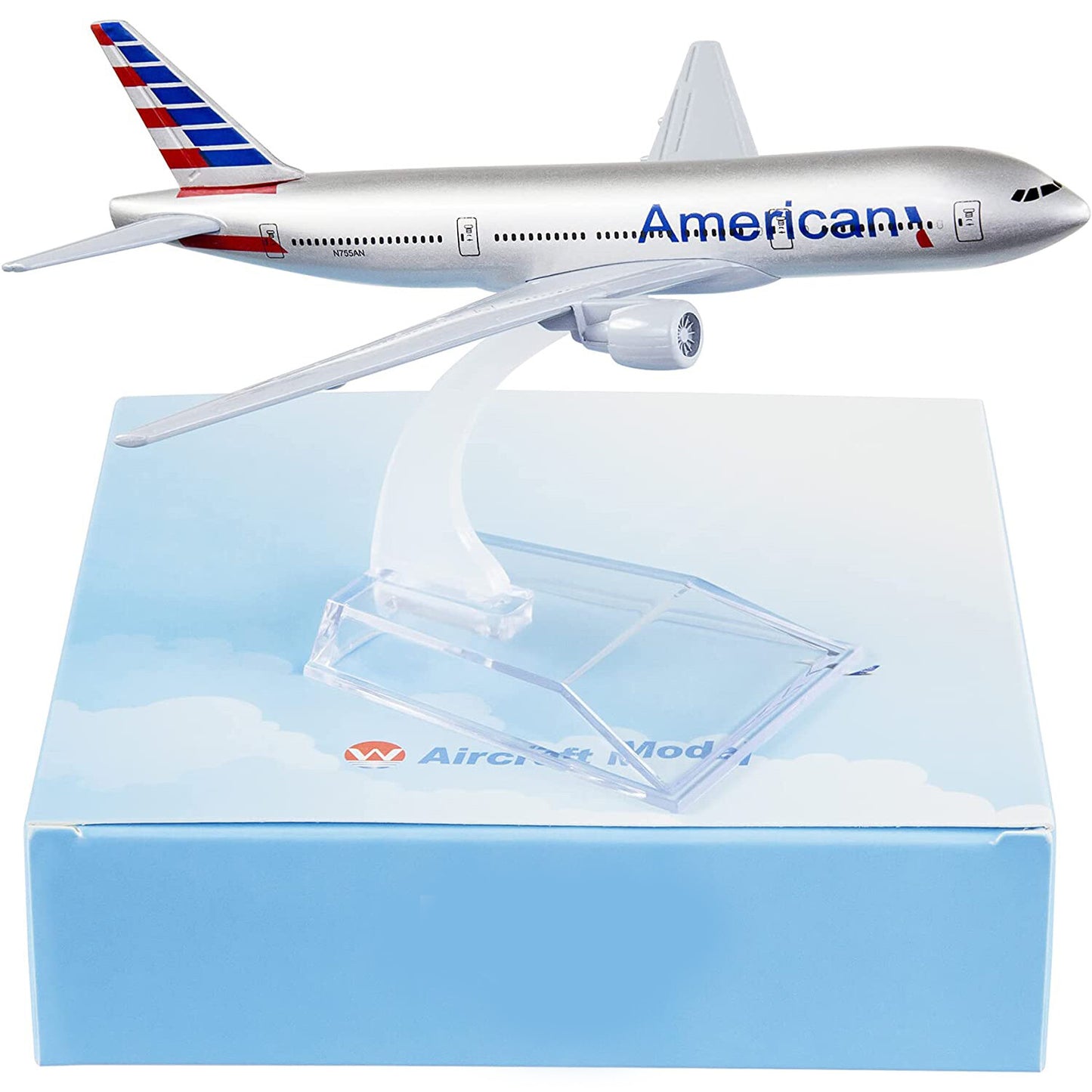16cm American B777 Model Plane 1:400 Alloy Simulation Airliner Aircraft Ornament