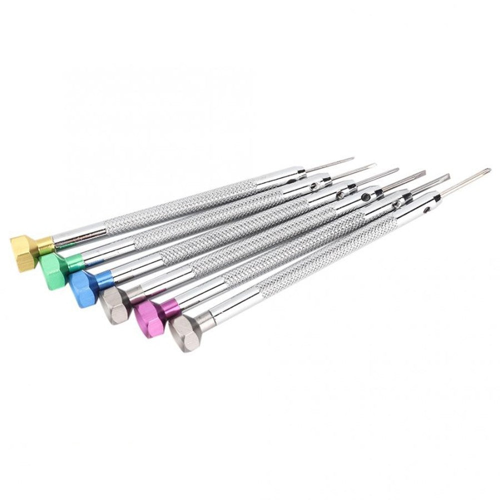 6Pcs Set Precision Steel Screwdriver Watch Jewelry With Blade Watchmakers Tools