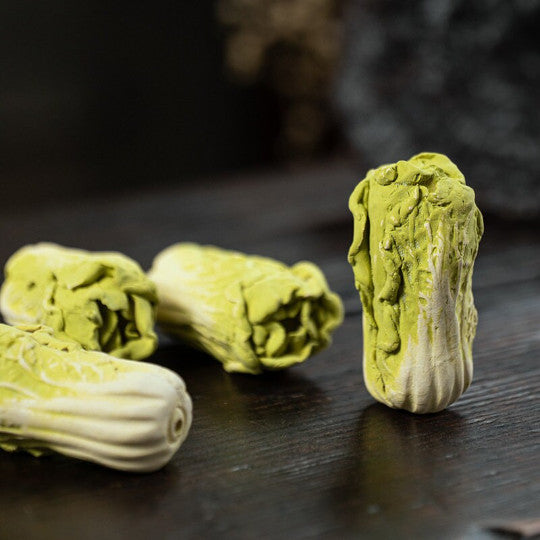 Purple Clay Chinese Cabbage Tea Pet Ornament from Yixing