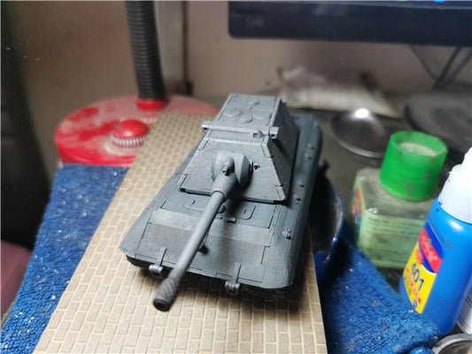 3D Printed 1/72 Germany E100 Heavy Grey Tank Model Finished Product