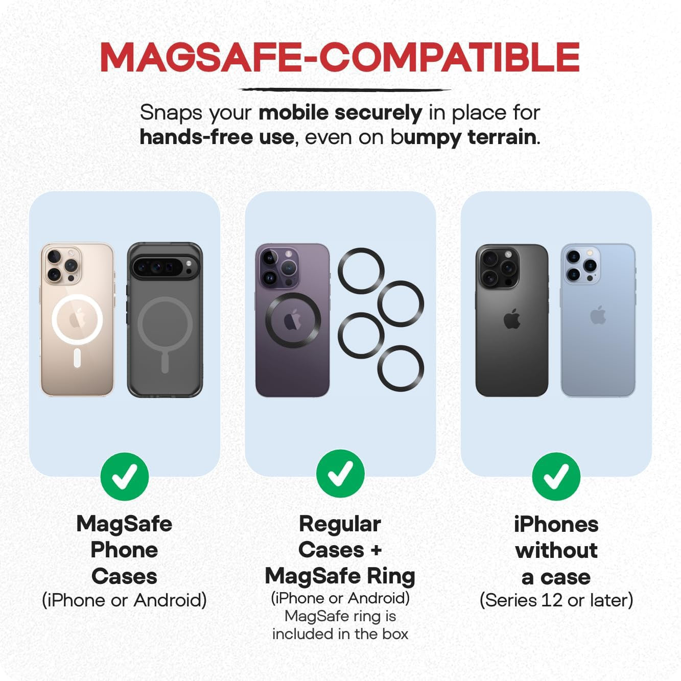 Shopping Cart Phone Holder | Magsafe Compatible Magnetic Mount for Grocery & Sup