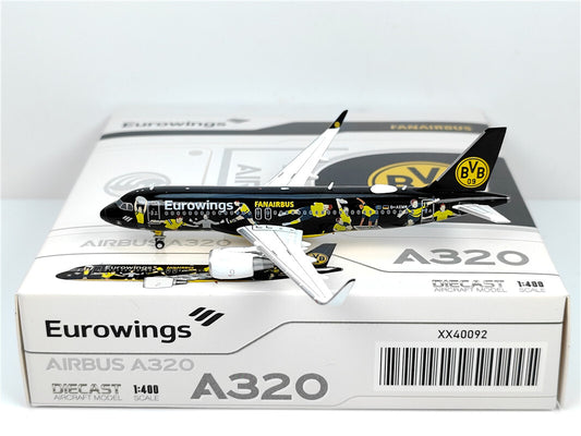 1:400 JC Wings EUROWINGS AIRBUS A320 Passenger Airplane Diecast Model