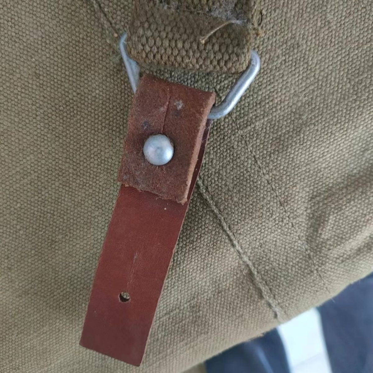 Vintage 1960s Tactical Strap Original Canvas Leather Outdoor Shoulder Belt