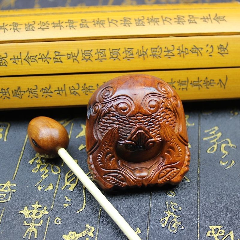 Lightning Jujube Wood Fish 6cm Random Color Carved Meditation Percussion Tool