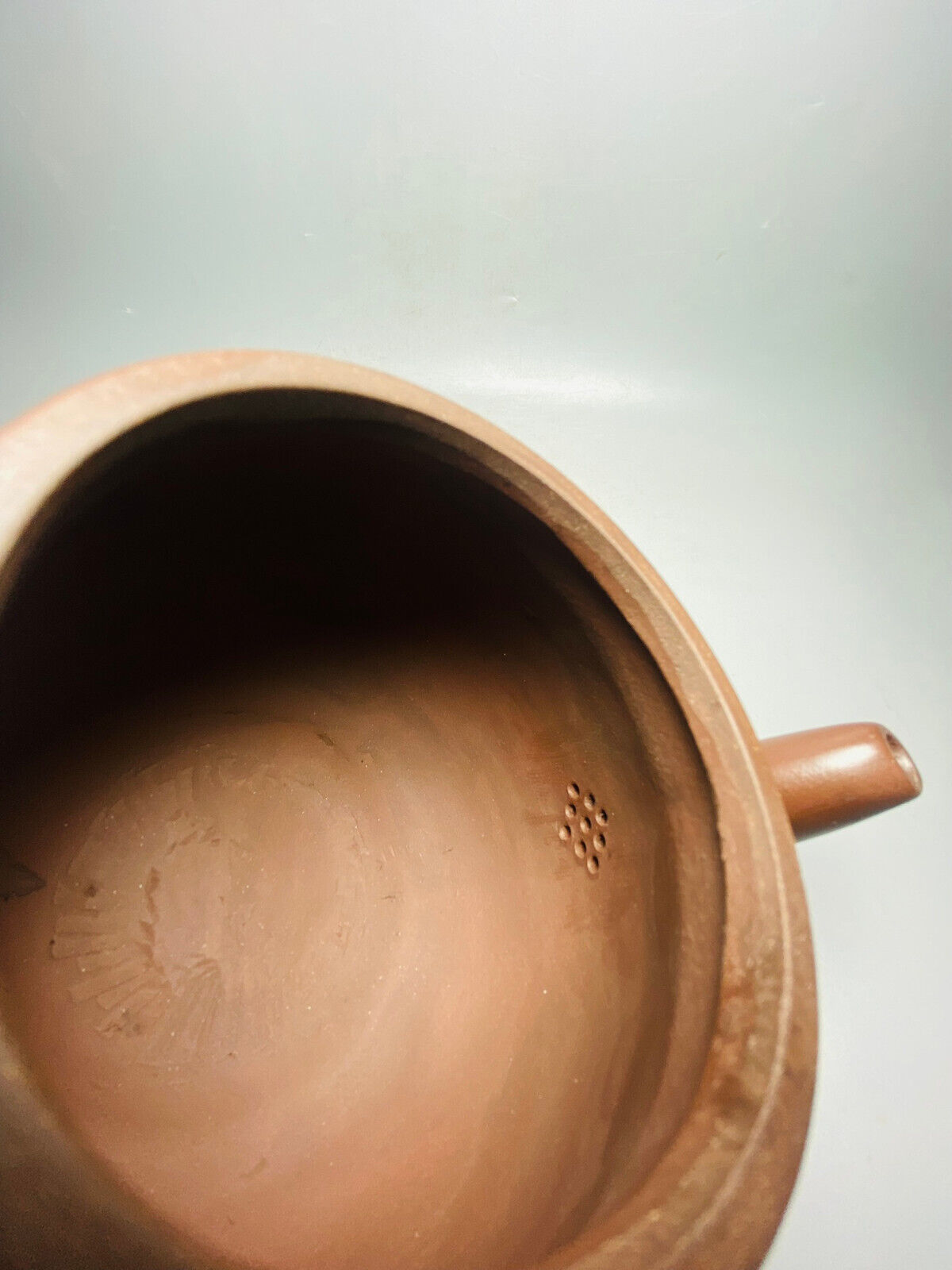 Chinese Yixing Zisha Clay Handmade Exquisite Teapot(泥绘山水 底款:顾寒军)