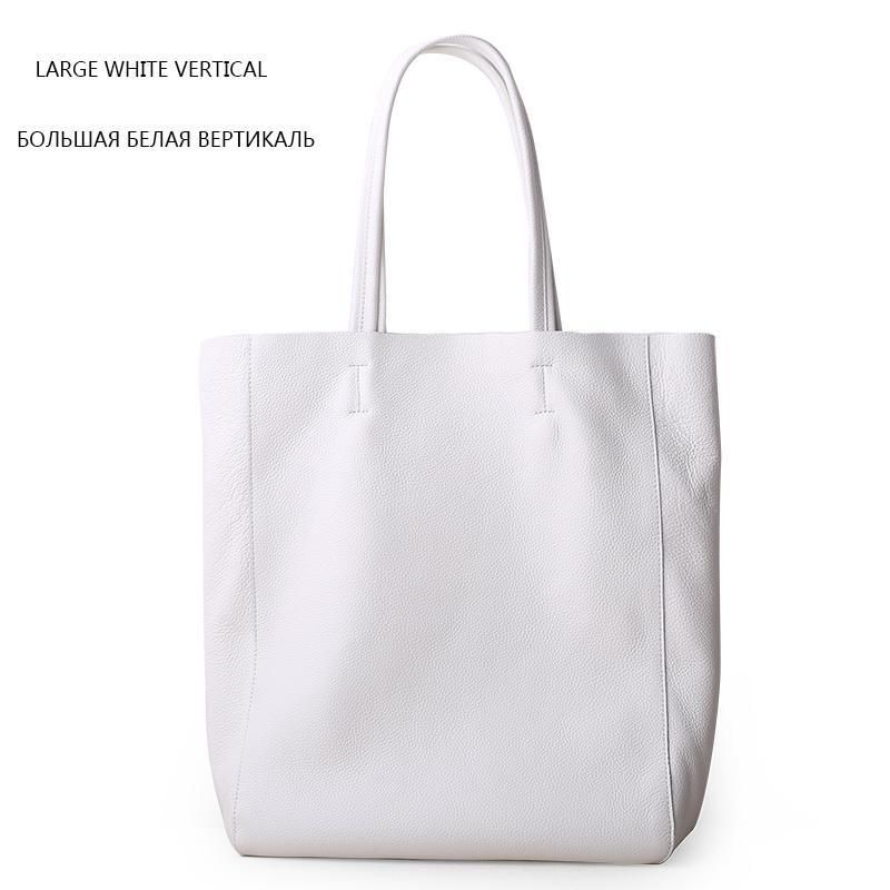 Genuine Leather Bag Big Tote Cowhide Handbag Shoulder Purse 32*11*40/28*10*34 CM