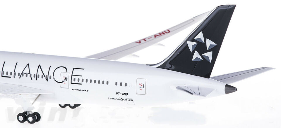 1:200 28CM Hogan AIR INDIA STAR ALLIANCE BOEING 787-8 Airplane ABS Plastic Model