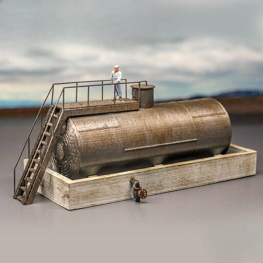 Oil Storage Tank Model City Railway Layout Scene Building Model HO Scale