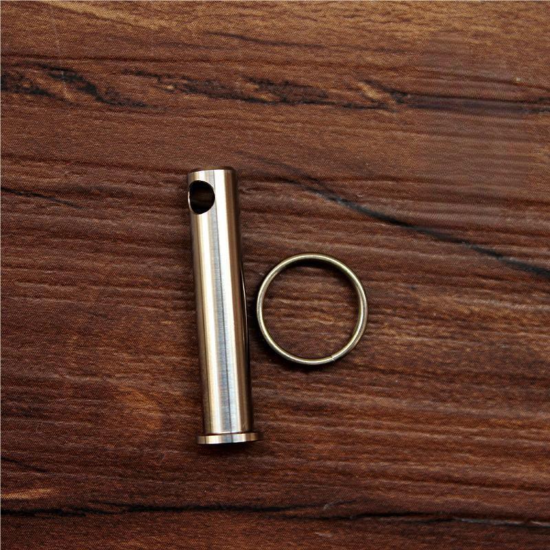 Titanium Alloy Knife Bead Lanyard Paracord Pendant Bracelet Bead Zip Head DIY