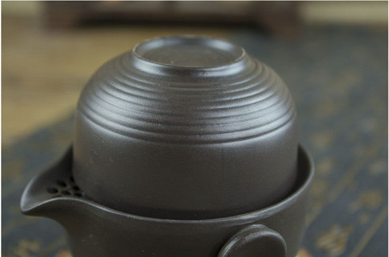 Chinese Sets Purple Clay Tea Pot with Infuser Cup Tea Set Portable Kung Fu Tea