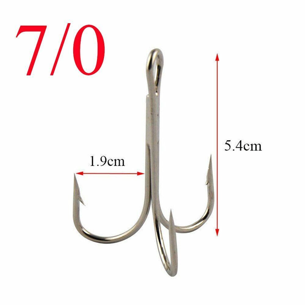 Treble Hook Fishing 50pcs 3551 O'Shughnessy High Carbon Big Game Triple Tackle