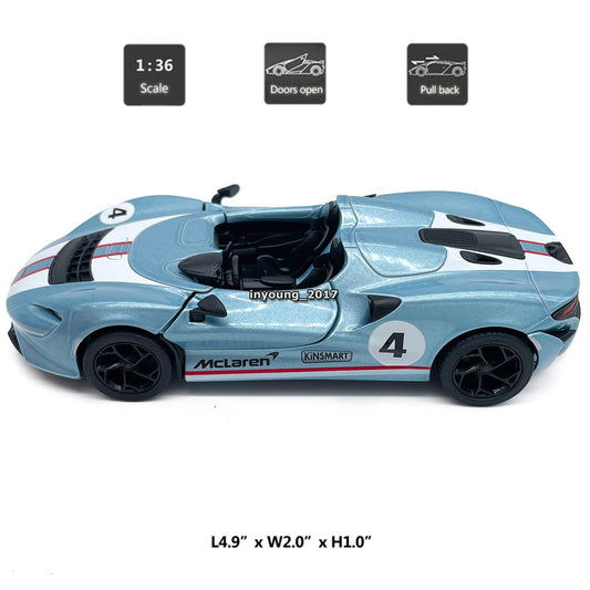 1/36 Scale McLaren Elva Model Toy Car Diecast Toy Vehicle Doors Open Pull Back