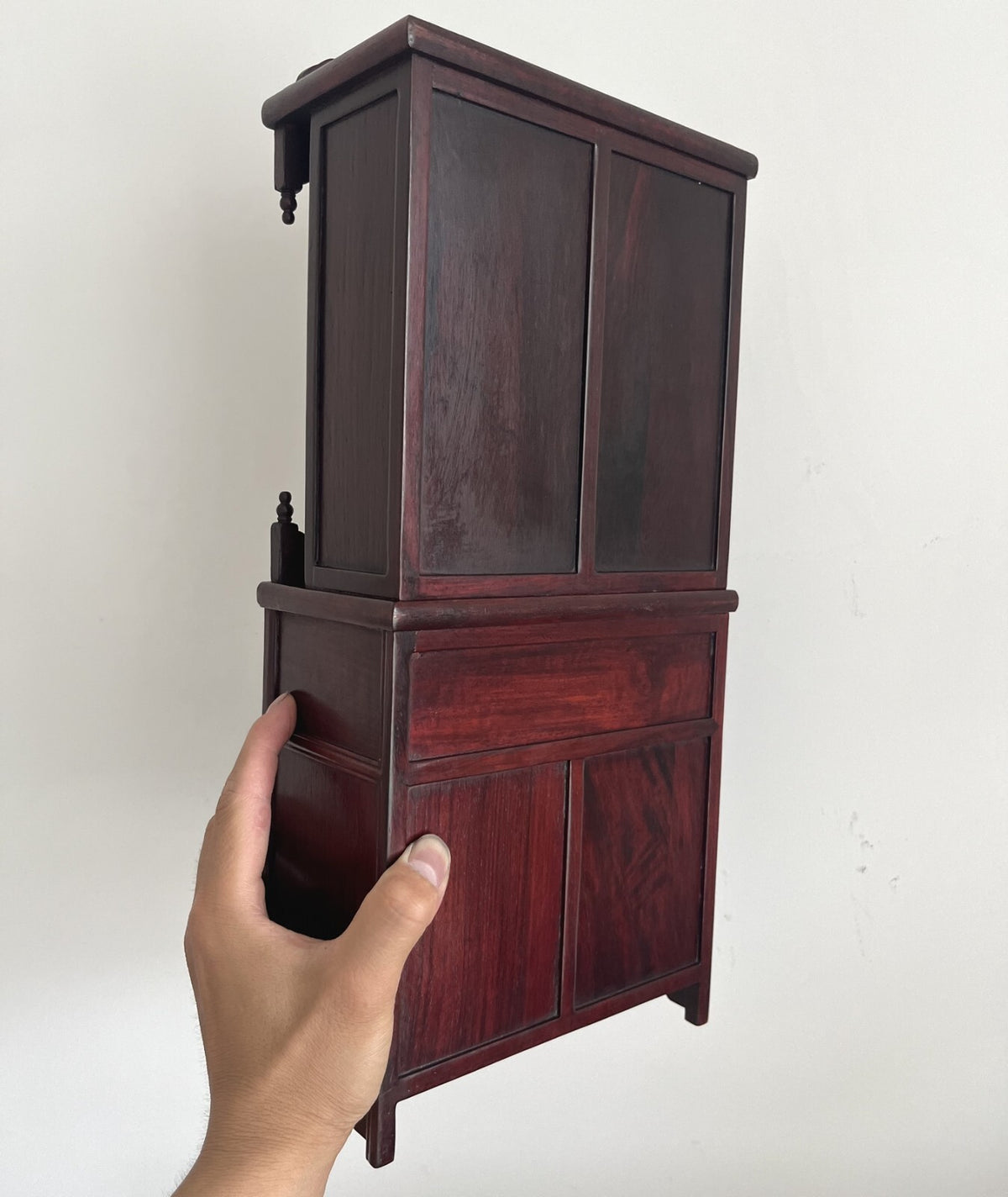 Chinese Rosewood Buddhist Altar Butsudan Shrine God Zen Temple Tablet Home Decor