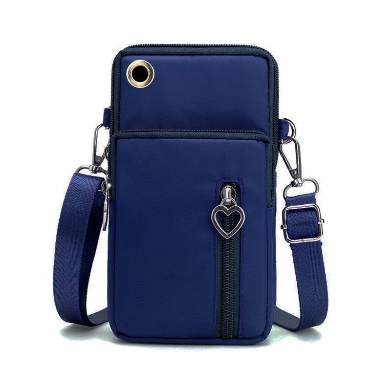 Phone Pouch Light Large Soft Waterproof Nylon Black Crossbody Purse Shoulder Bag