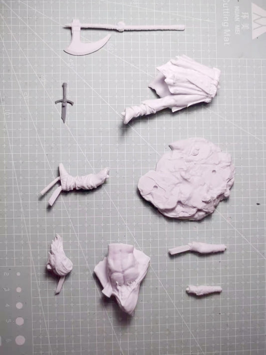1/24 Resin Figure Model kit Fantasy Axe Male Warrior unassembled unpainted