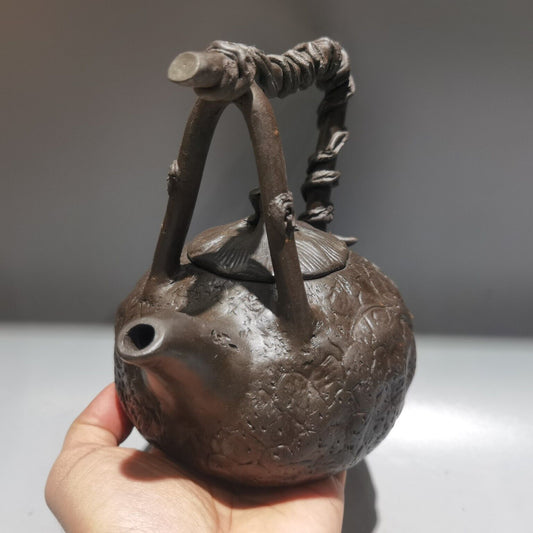 Chinese Yixing Zisha Clay Handmade Exquisite Kung Fu Tea Teapot 品名:藤把提梁壶 低款:供春