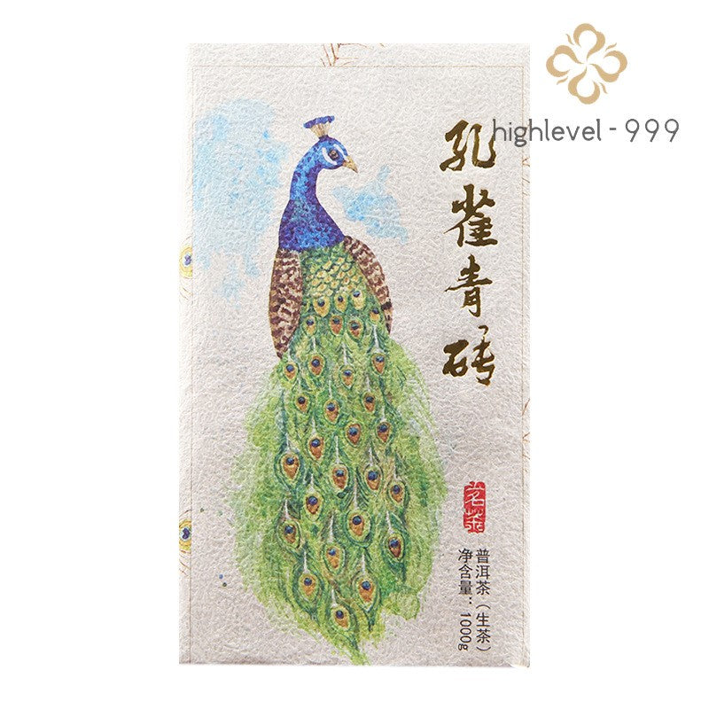 1000g 2020 Peacock Green Brick Ancient Tree Tea Pu'er Tea Raw Tea Bricks