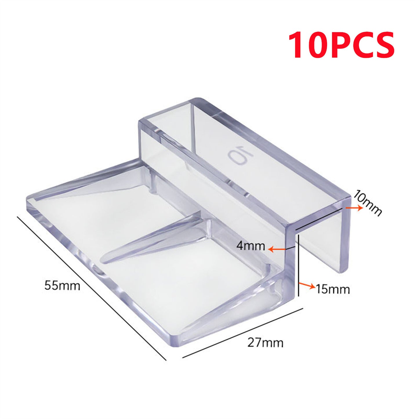 10PCS Acrylic Aquarium Glass Cover Bracket Holder For Rimless Aquarium Fish Tank